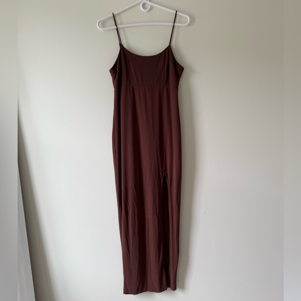 Brown ankle length dress